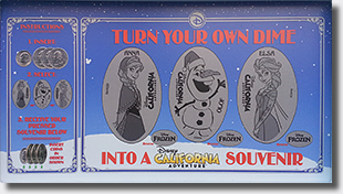 Original Disney California Adventure Dime Press Marquee CA0195,196, & 197 12/24/14  