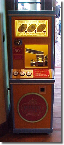 The Treasures in Paradise CA0019-21 Penny Press Machine.  Image courtesy of The Wooten Family.
