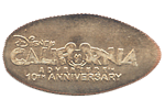 CA0074-113r Retired Disney California Adventure 10th Anniversary pressed dime set stampback.