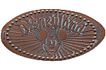 Vintage Mickey Mouse pressed penny DL0001. Click for Detail Page.