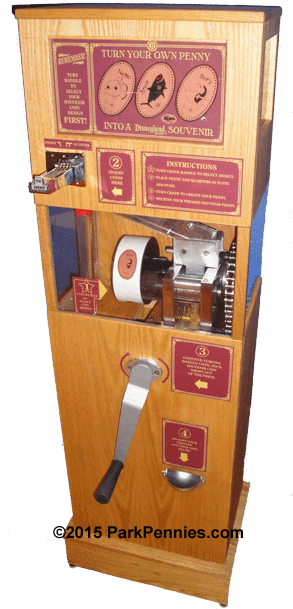 Disneyland's first handcrank penny press
