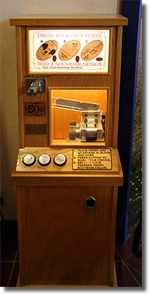 The Disneyland Hotel DR0136-137-138 pressed coin machine.