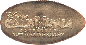 DCA, Disney California Adventure pressed dimes