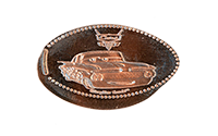 CA0310 Vending Style Penny Press Machine CARS LAND Pressed Penny featuring Ramone. 