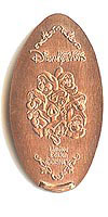 Picture of Hong Kong Disneyland pressed pennies or Magical Coin Souvenirs.