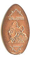 Picture of Hong Kong Disneyland pressed pennies or Magical Coin Souvenirs.