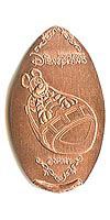 Picture of Hong Kong Disneyland pressed pennies or Magical Coin Souvenirs.