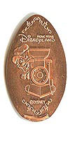 Picture of Hong Kong Disneyland pressed pennies or Magical Coin Souvenirs.