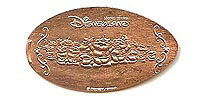 Picture of Hong Kong Disneyland pressed pennies or Magical Coin Souvenirs.