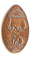 Picture of Hong Kong Disneyland pressed pennies or Magical Coin Souvenirs.