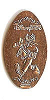 Picture of Hong Kong Disneyland pressed pennies or Magical Coin Souvenirs.
