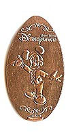 Picture of Hong Kong Disneyland pressed pennies or Magical Coin Souvenirs.