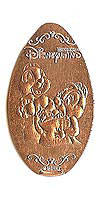 Picture of Hong Kong Disneyland pressed pennies or Magical Coin Souvenirs.