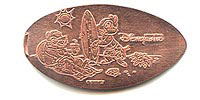 Picture of Hong Kong Disneyland pressed pennies or Magical Coin Souvenirs.