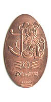 Picture of Hong Kong Disneyland pressed pennies or Magical Coin Souvenirs.