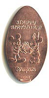 Picture of Hong Kong Disneyland pressed pennies or Magical Coin Souvenirs.