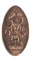 Picture of Hong Kong Disneyland pressed pennies or Magical Coin Souvenirs.