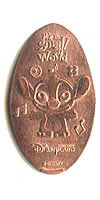 Picture of Hong Kong Disneyland pressed pennies or Magical Coin Souvenirs.