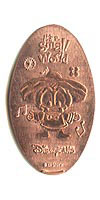 Picture of Hong Kong Disneyland pressed pennies or Magical Coin Souvenirs.