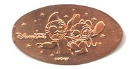 Picture of Hong Kong Disneyland pressed pennies or Magical Coin Souvenirs.