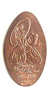 Picture of Hong Kong Disneyland pressed pennies or Magical Coin Souvenirs.