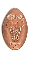 Picture of Hong Kong Disneyland pressed pennies or Magical Coin Souvenirs.