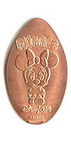 Picture of Hong Kong Disneyland pressed pennies or Magical Coin Souvenirs.
