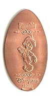 Picture of Hong Kong Disneyland pressed pennies or Magical Coin Souvenirs.