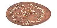 Picture of Hong Kong Disneyland pressed pennies or Magical Coin Souvenirs.
