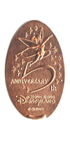 Picture of Hong Kong Disneyland pressed pennies or Magical Coin Souvenirs.