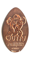 Picture of Hong Kong Disneyland pressed pennies or Magical Coin Souvenirs.