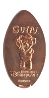 Picture of Hong Kong Disneyland pressed pennies or Magical Coin Souvenirs.