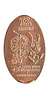 Picture of Hong Kong Disneyland pressed pennies or Magical Coin Souvenirs.