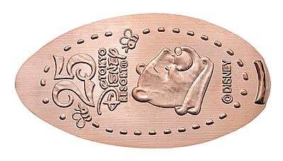 Pooh Tokyo Disneyland 25th Anniversary medal or pressed penny coin.