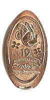 19th ANNIVERSARY 2002, Minnie Mouse Tokyo Disneyland Pressed Penny Picture