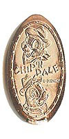 Cowboys Chip and Dale Tokyo Disneyland Pressed Penny or Nickel souvenir medal