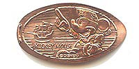 Type I Captain Mickey Tokyo Disneyland Pressed Penny or Nickel souvenir medal
