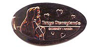 Click to zoom this Tokyo Disneyland Pressed Penny or Nickel souvenir medal