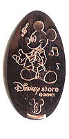 Tokyo Disneyland Resort Disney Store Cool Mickey Mouse with music notes Medal TDR Guide Number TDR175