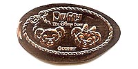 Duffy and Shellie May Tokyo DisneySea Donald pressed penny