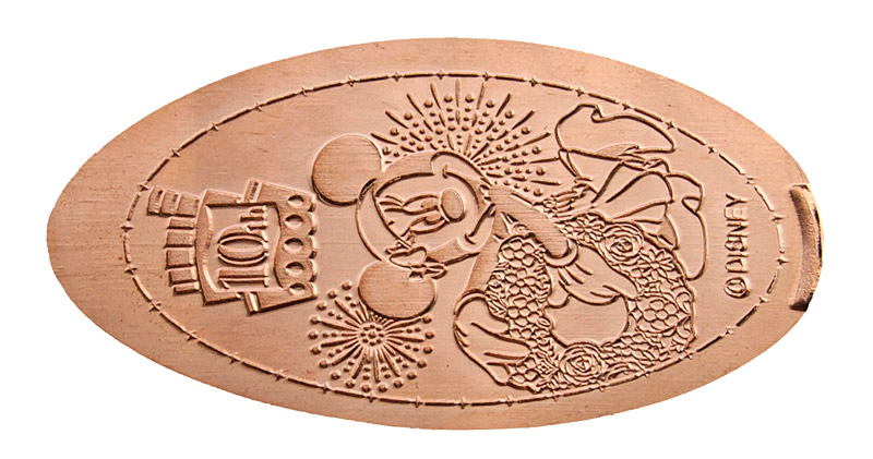 Tokyo Disneyland pressed penny released July 1, 2010