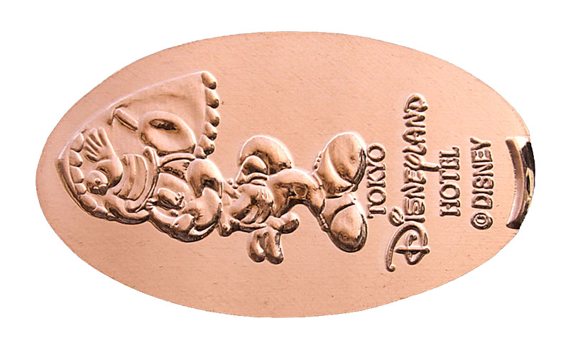 Minnie Mouse Tokyo Disneyland Hotel pressed penny or medal released April, 2009