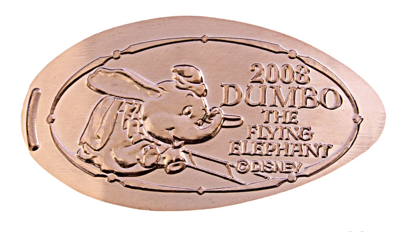 Disneyland pressed penny or medal released Jan. 1, 2008