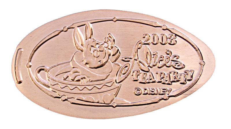 Disneyland pressed penny or medal released Jan. 1, 2008