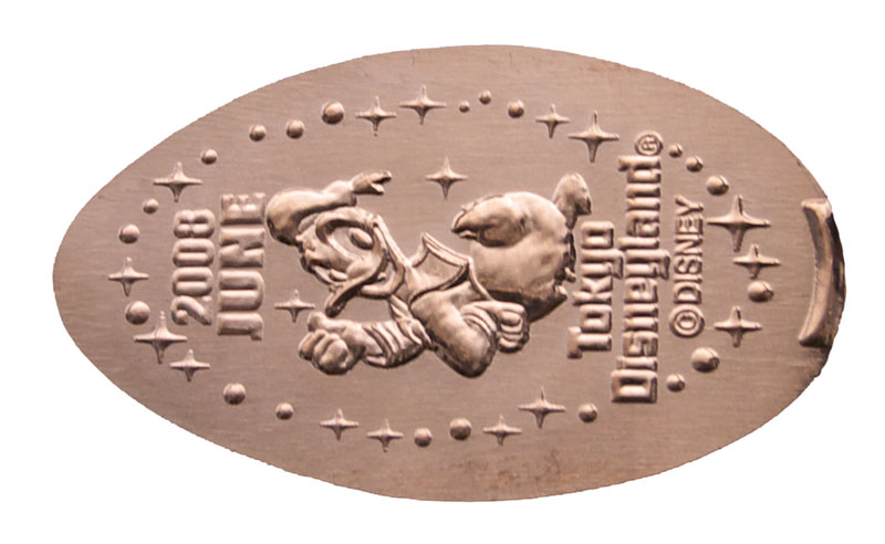 Tokyo Disneyland June 2008 Donald Duck Medal or Pressed Penny