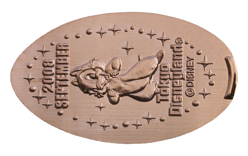 Tokyo Disneyland coin of the month, Dale, September 2008.