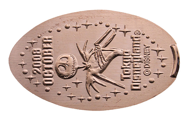 Cool Jack Skellington pressed penny for Halloween 2008