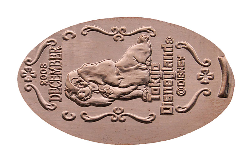 Lady from the movie Lady and the Tramp.  December Tokyo Disneyland medal or pressed penny.