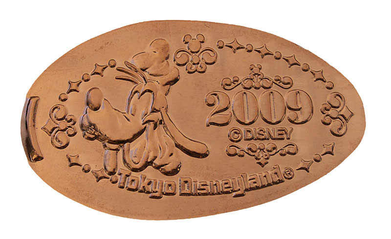 Tokyo Disneyland pressedpenny medal for 2009 Goofy