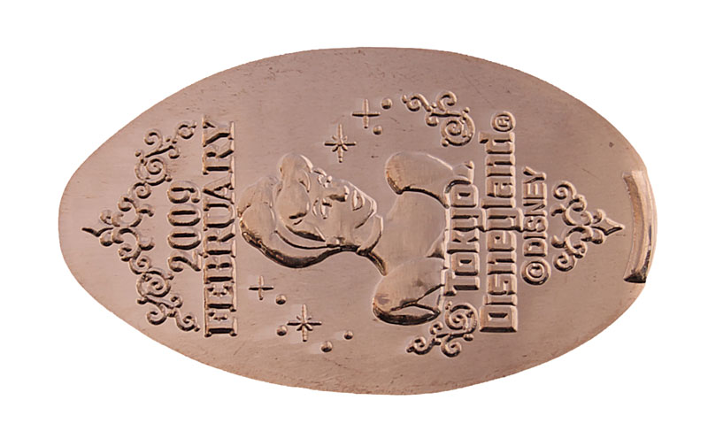 Cinderella Coin of the Month for February 2009 at the Tokyo Disneyland Resort.